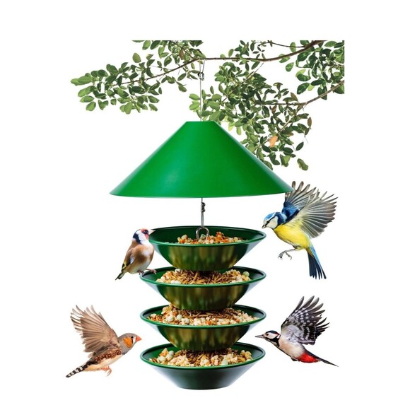 Hatortempt Hanging 4 Level Bird Feeder Durable Metal Squirrel Proof for Outdoor - Picture 11 of 11